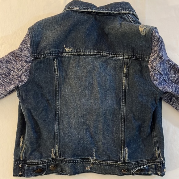 Free People Distressed Knit Denim Jacket - Picture 11 of 11